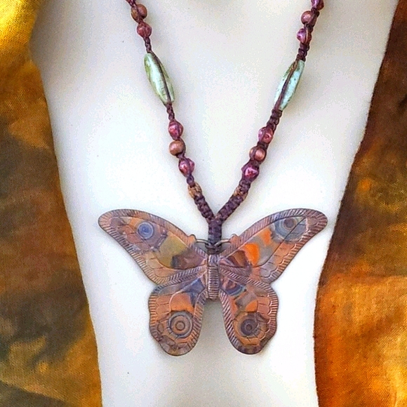 Adjustable Length Butterfly Necklace - Picture 2 of 15